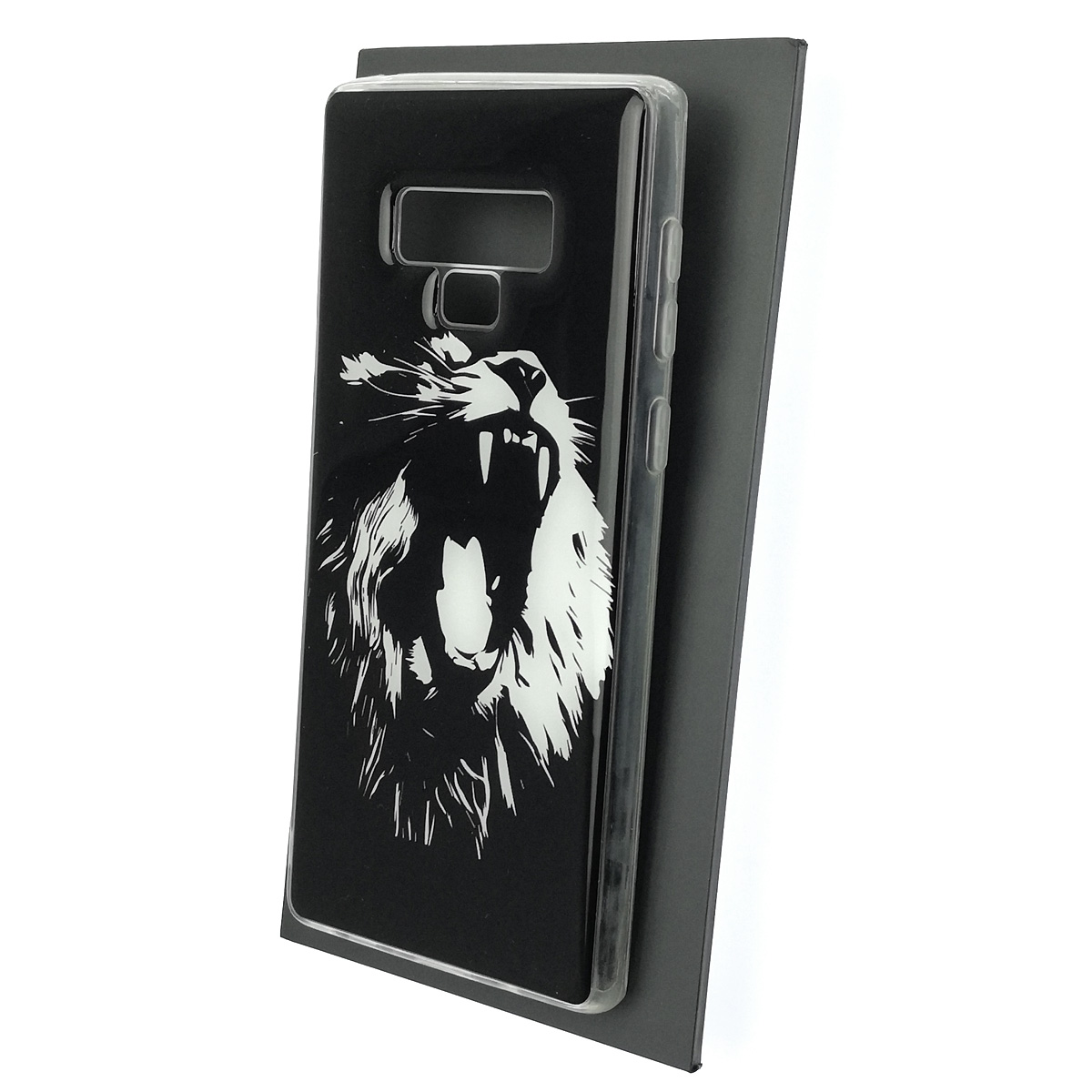 Чехол накладка для SAMSUNG Galaxy Note 9, силикон, глянцевый, рисунок Рычащий тигр