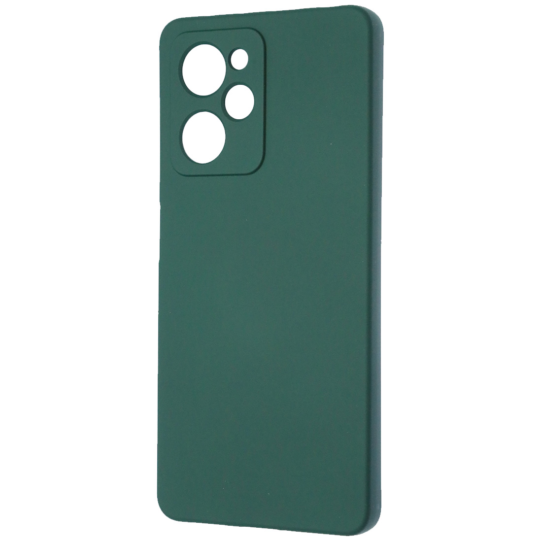 Чехол накладка NANO для XIAOMI POCO X5 Pro 5G, защита камеры, силикон, бархат, цвет темно зеленый