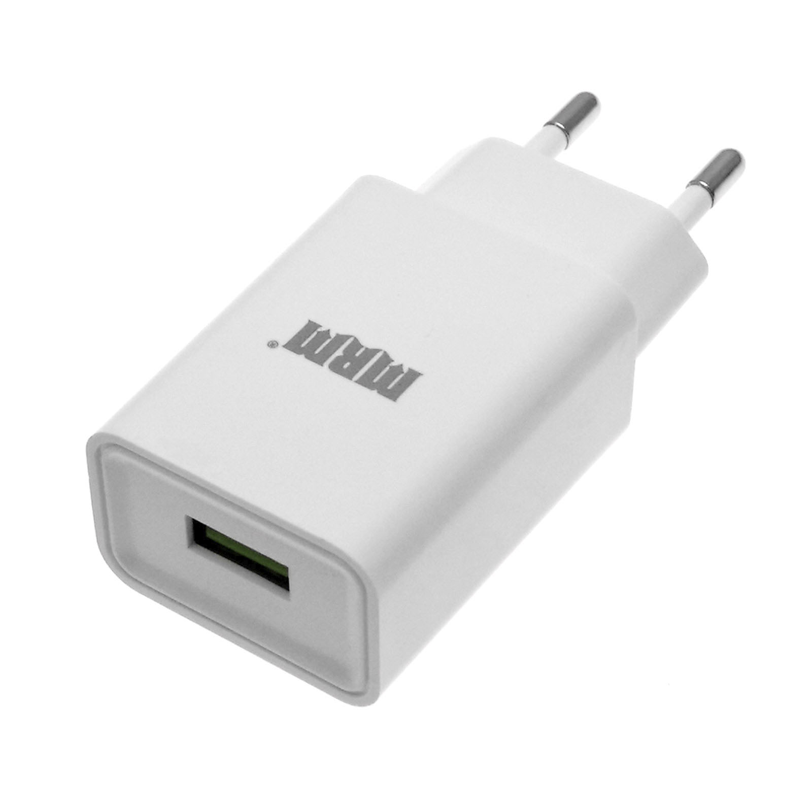 СЗУ (Сетевое зарядное устройство) MRM MR21, 2.1A, 1 USB, цвет белый
