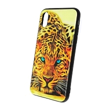 Чехол накладка для APPLE iPhone X, силикон, рисунок Леопард.