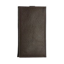 Чехол кошелек универсальный для смартфонов размером 4.7, экокожа, визитница, цвет коричневый.