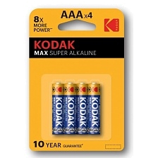 Батарейка KODAK MAX SUPER LR03 AAA BL4 Alkaline 1.5V