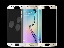 Защитное стекло зеркальное для SAMSUNG S7 EDGE золотой.