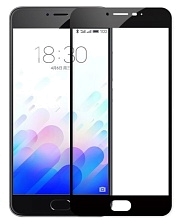 Защитное стекло Lito (премиальное качество) "5D" FULL GLUE для SAMSUNG Galaxy J4 2018 (SM-J400), цвет канта чёрный.