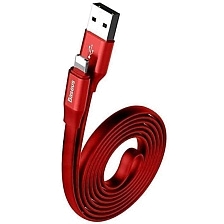 Кабель "Baseus" Два в одном Portable Cable micro USB, Lightning 8-pin, длина 1.2 метра, цвет красный | Последняя цена