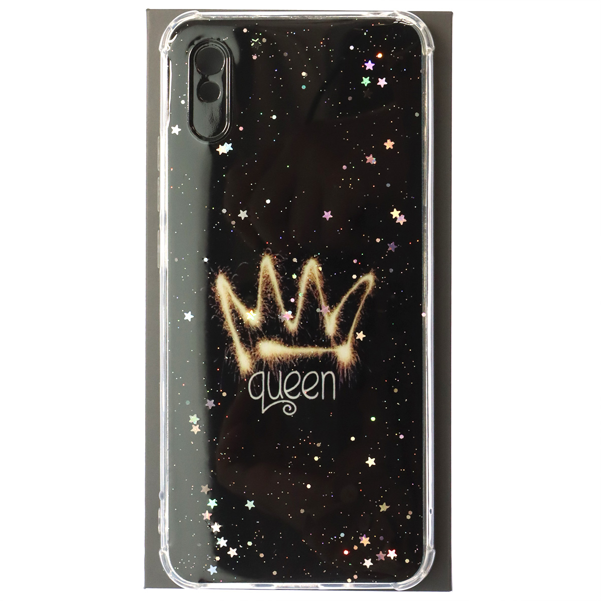 Чехол накладка для XIAOMI Redmi 9A, силикон, глянцевый, блестки, рисунок Queen Чехол накладка для XIAOMI Redmi 9A, силикон, глянцевый, блестки, рисунок Queen
