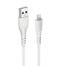 Кабель BOROFONE BX37 Wieldy Lightning 8 pin, 2.4A, длина 1 метр, цвет белый