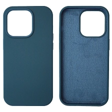 Чехол накладка Silicon Case для APPLE iPhone 14 Pro (6.1"), силикон, бархат, цвет маренго