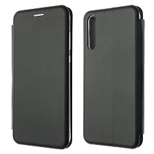 Чехол книжка STYLISH для HUAWEI Honor 30i (LRA-LX1), экокожа, визитница, цвет черный