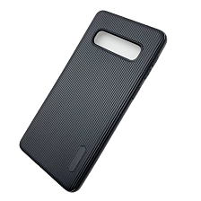 Чехол накладка Cherry для SAMSUNG Galaxy S10 (SM-G973), силикон, полоски, цвет черный.