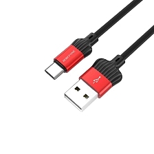 Кабель BOROFONE BX28 Dignity USB Type C, 3А, длина 1 метр, силикон, цвет красный Кабель BOROFONE BX28 Dignity USB Type C, 3А, длина 1 метр, силикон, цвет красный