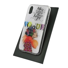 Чехол накладка для APPLE iPhone X, XS, силикон, рисунок More Issues Than Vogue