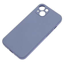 Чехол накладка NANO для APPLE iPhone 13 (6.1"), защита камеры, силикон, бархат, цвет космический серый