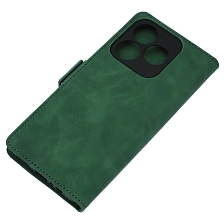 Чехол книжка NICE для Realme C61, C63, Note 60, Note 60X, экокожа, визитница, цвет темно зеленый