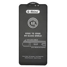Защитное стекло 6D G-Rhino для XIAOMI Redmi Note 6 Pro, цвет окантовки черный