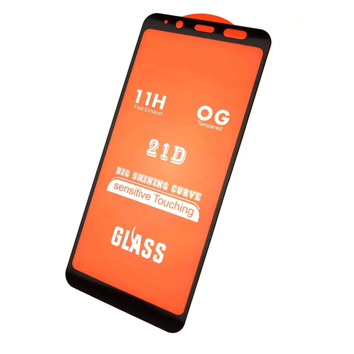 Защитное стекло 21D для SAMSUNG Galaxy A6 2018 (SM-A600), J6 2018 (SM-J600), цвет окантовки черный