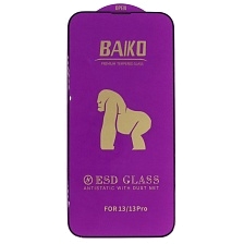 Защитное стекло BAIKO для APPLE iPhone 13 (6.1"), iPhone 13 Pro (6.1"), iPhone 14 (6.1"), с сеточкой на динамике, цвет окантовки черный