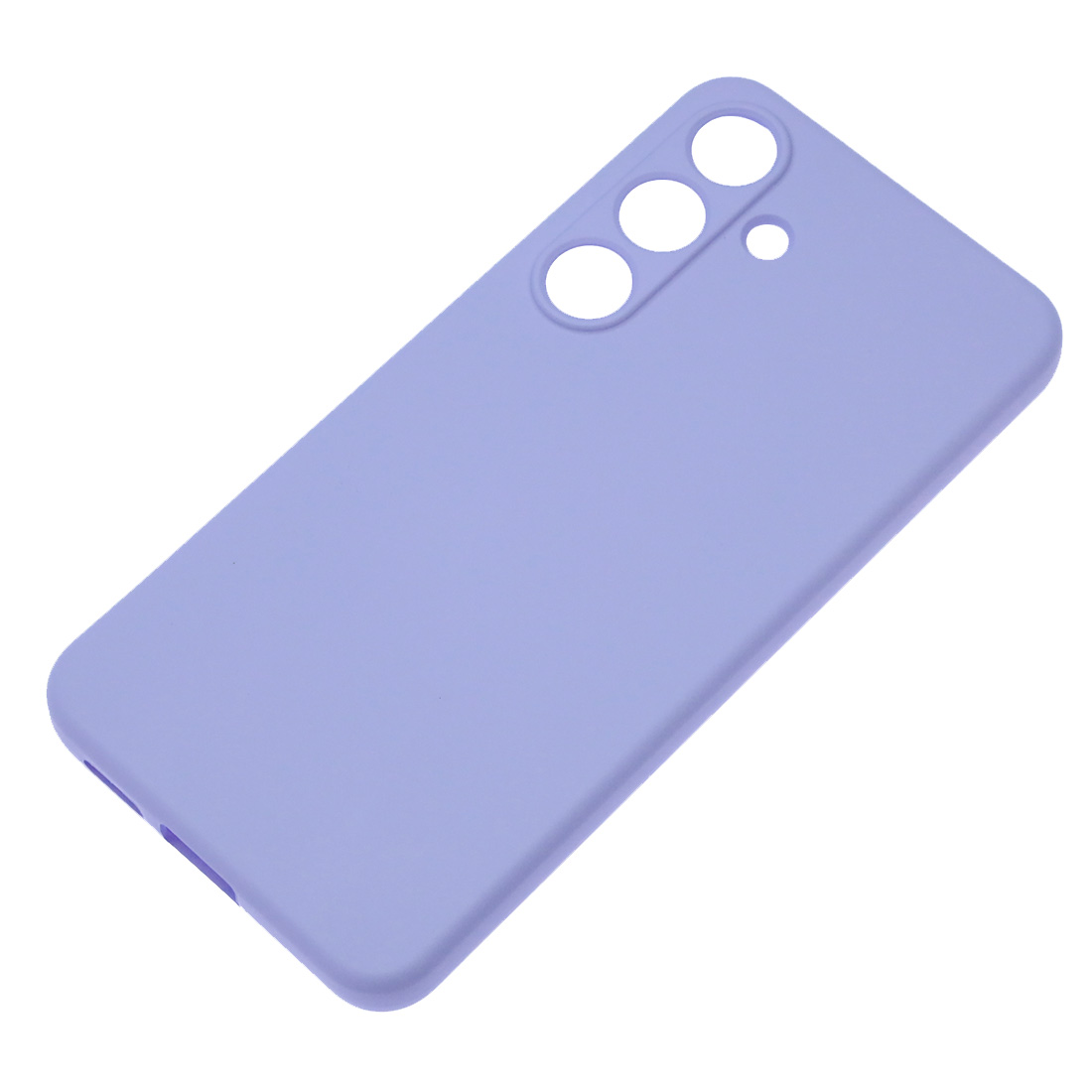 Чехол накладка NANO для SAMSUNG Galaxy S24, Galaxy S25, защита камеры, силикон, бархат, цвет сиреневый