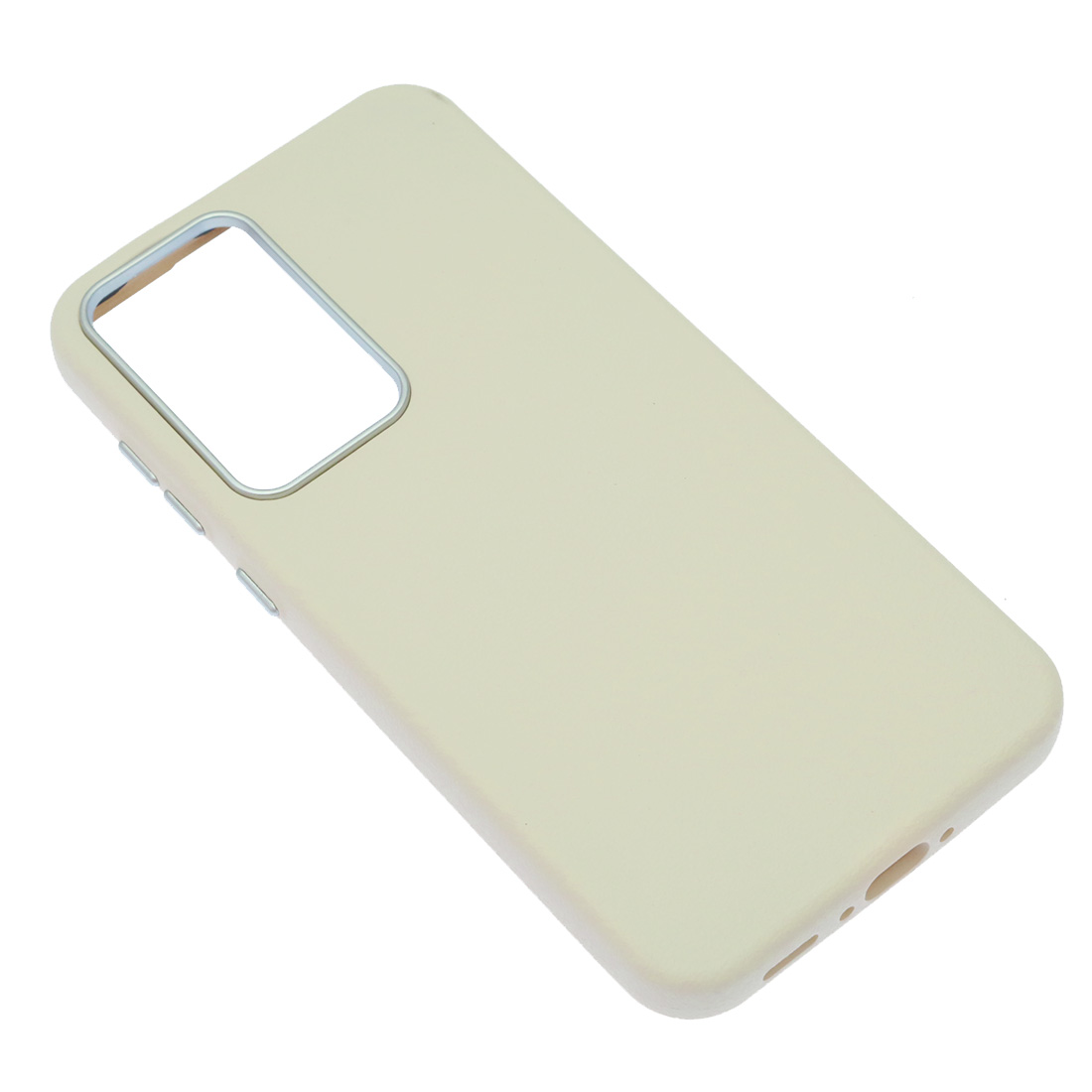 Чехол накладка для SAMSUNG Galaxy A36, Galaxy A56, силикон, пластик, текстура кожи, бархат, цвет молочный