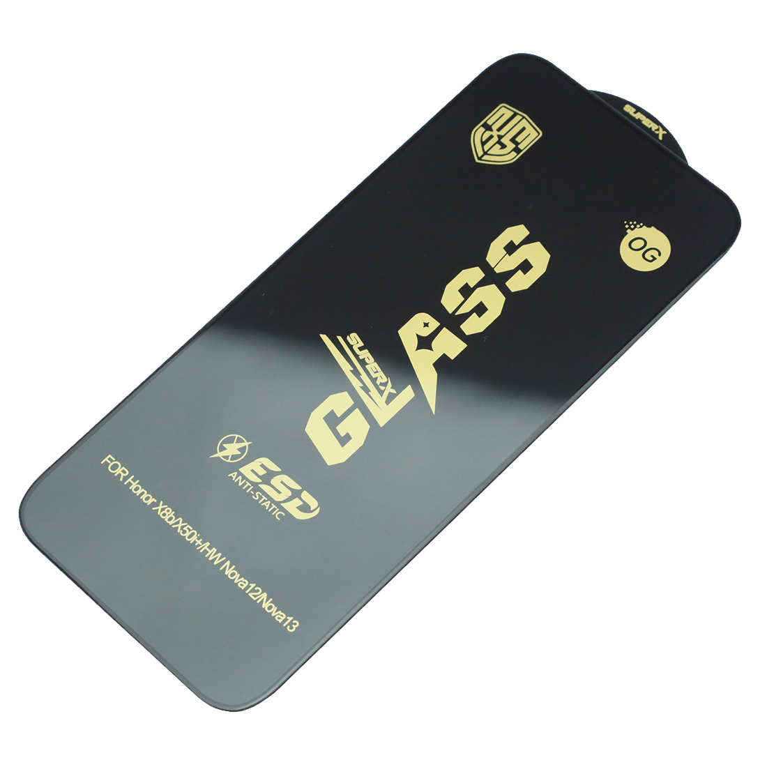 Защитное стекло ESD OG Glass SUPERX для HUAWEI Honor X8b, Honor X8c, Honor 200 Lite, Honor 400 Lite, NOVA 12, NOVA 13, цвет окантовки черный