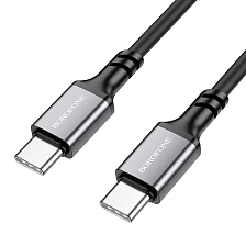 Кабель BOROFONE BX83 USB Type C на USB Type C, 60W, 3A, длина 1 метр, цвет черный Кабель BOROFONE BX83 USB Type C на USB Type C, 60W, 3A, длина 1 метр, цвет черный
