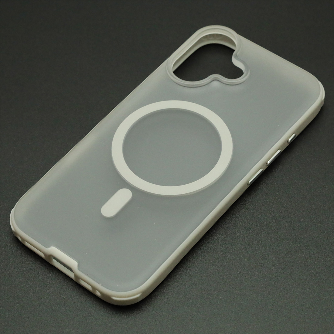 Чехол накладка NEW с поддержкой Magsafe для APPLE iPhone 17, iPhone 18, матовый, силикон, пластик, цвет прозрачно серый
