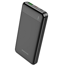 Внешний портативный аккумулятор, Power Bank BOROFONE BJ19 Incredible, 10000 mAh, 20W, PD20W, QC3.0, цвет черный