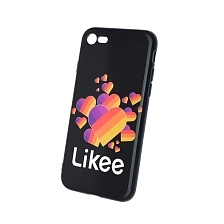 Чехол накладка для APPLE iPhone 7, iPhone 8, iPhone SE 2020, силикон, рисунок Likee Black.