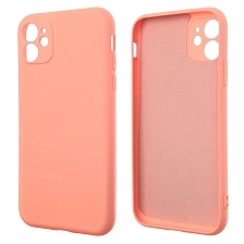 Чехол накладка NANO для APPLE iPhone 11, силикон, бархат, цвет розовый