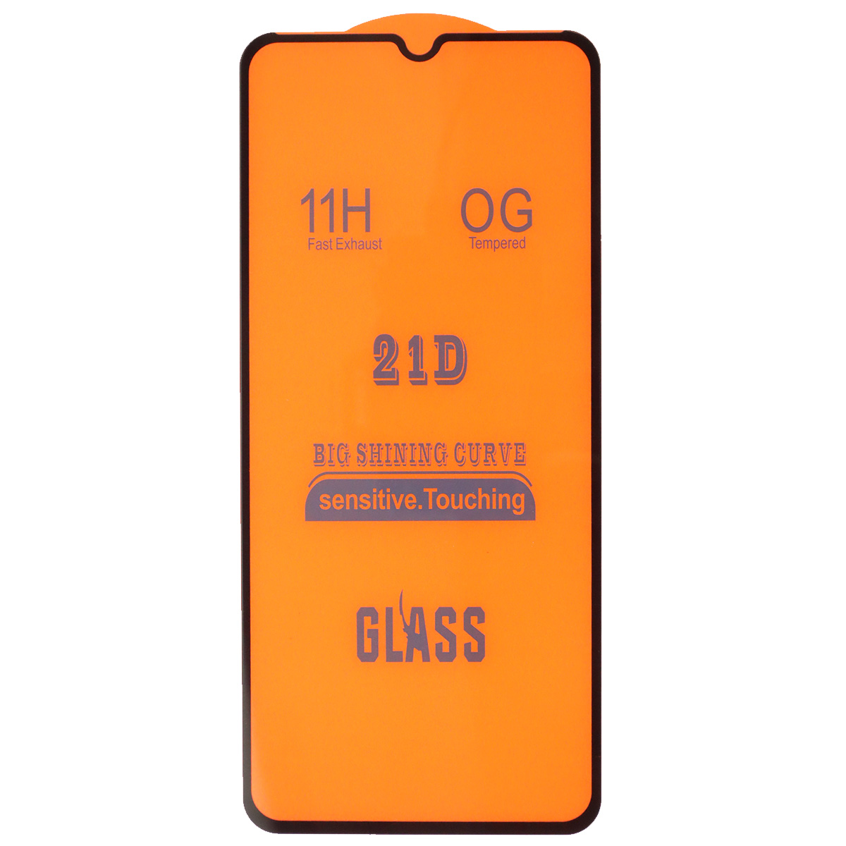 Защитное стекло 21D для Realme 7i, C15, C20, C21, C21Y, C25, C25S, NARZO 30A, цвет окантовки черный