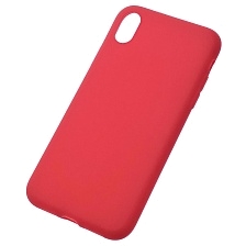 Чехол накладка SOFT TOUCH для APPLE iPhone XR, силикон, матовый, цвет красный
