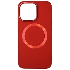 Чехол накладка с поддержкой MagSafe для APPLE iPhone 13 Pro (6.1"), силикон, пластик, цвет красный