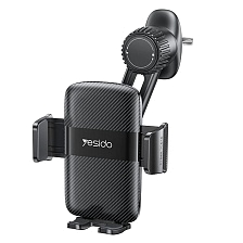 Автомобильный держатель YESIDO C242 для смартфона, в решетку воздуховода, цвет черный