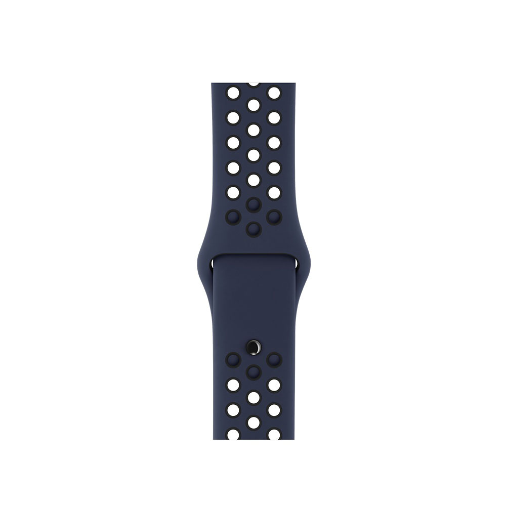 Ремешок для Apple Watch спортивный "Nike", размер 40 mm, цвет синий кобальт - чёрный.