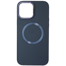Чехол накладка с поддержкой MagSafe для APPLE iPhone 13 Pro Max (6.7"), силикон, пластик, цвет темно синий Чехол накладка с поддержкой MagSafe для APPLE iPhone 13 Pro Max (6.7"), силикон, пластик, цвет темно синий