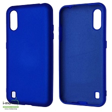 Чехол накладка Silicon Cover для SAMSUNG Galaxy M01 (SM-M015), силикон, бархат, цвет синий