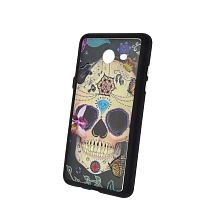 Чехол накладка для SAMSUNG Galaxy J5 Prime (SM-G570), силикон, рисунок Череп Skull butterfly.