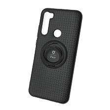 Чехол накладка iFace для XIAOMI Redmi Note 8T, силикон, кольцо держатель, цвет черный.