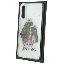 Чехол накладка Vinil для SAMSUNG Galaxy A50 (SM-A505), A30s (SM-A307), A50s (SM-A507), силикон, блестки, глянцевый, рисунок Princesses