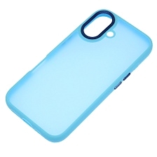 Чехол накладка для APPLE iPhone 16 (6.1"), силикон, пластик, цвет голубой Чехол накладка для APPLE iPhone 16 (6.1"), силикон, пластик, цвет голубой