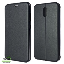 Чехол книжка STYLISH для NOKIA 2.3 (TA-1206), экокожа, визитница, цвет черный.