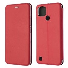 Чехол книжка STYLISH для Realme C21, экокожа, визитница, цвет красный