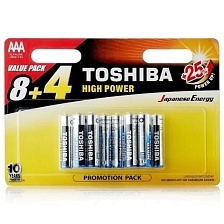 Батарейка TOSHIBA HIGH POWER LR03 AAA BL12 Alkaline 1.5V