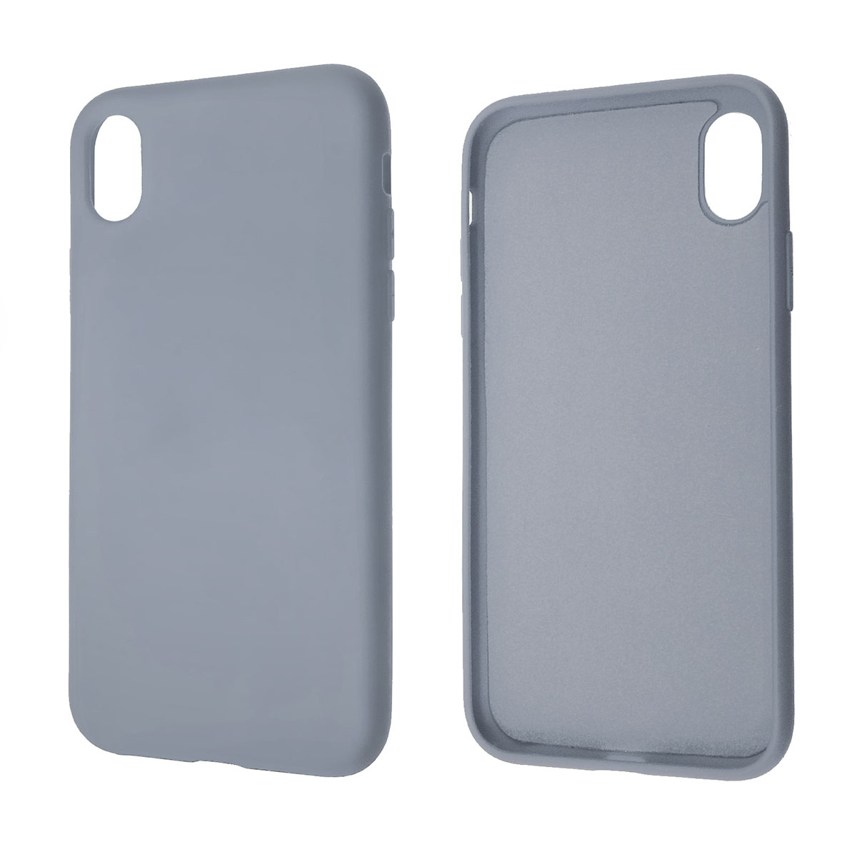 Чехол накладка NANO для APPLE iPhone XR, силикон, бархат, цвет серо голубой