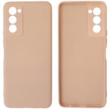 Чехол накладка NANO для TECNO Camon 18, 18P, 18T, силикон, бархат, цвет розовый песок