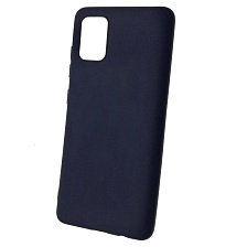 Чехол накладка SOFT TOUCH для SAMSUNG Galaxy A51 (SM-A515), A40s (SM-405), силикон, цвет темно синий.