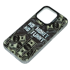 Чехол накладка для APPLE iPhone 15 Pro (6.1"), пластик, силикон, рисунок NO MONEY NO FUNNY Чехол накладка для APPLE iPhone 15 Pro (6.1"), пластик, силикон, рисунок NO MONEY NO FUNNY
