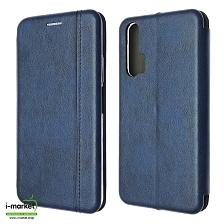 Чехол книжка VINTAGE LiNE для HUAWEI Honor 20 Pro (YAL-L41), экокожа, визитница, цвет темно синий