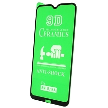 Защитное стекло 9D Ceramics для XIAOMI Redmi 8, Redmi 8A, цвет окантовки черный