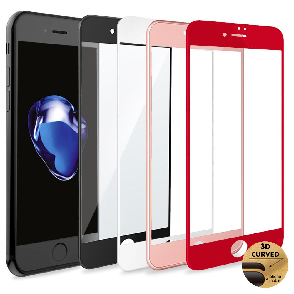 Защитное стекло 10D для APPLE iPhone 6/6S Plus (5.5") чёрный кант A10.